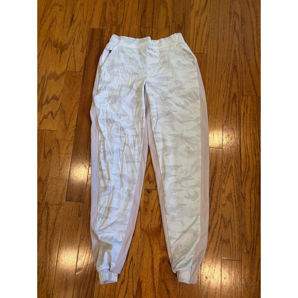 Athleta Light Pink and White‎ Camo Heavyweight Joggers Size 4/T